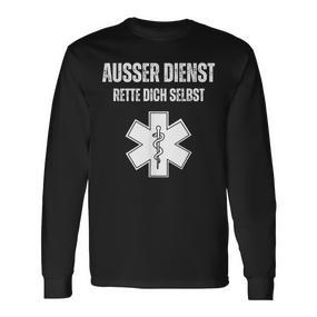 Ausser Dienst Rette Dich Selbst [German Language] Black Langarmshirts - Seseable De